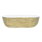20 x 16 inch Bathroom Vessel Sink Gold Decorative Art Above Vanity Counter White Ceramic