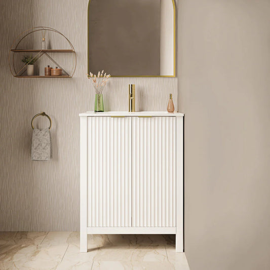 White bathroom vanity 