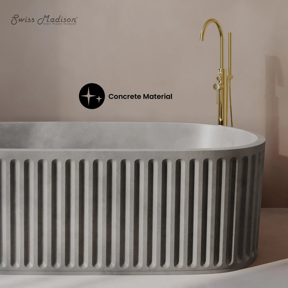 67 inches Delice Freestanding Bathtub Finished in Matte gray