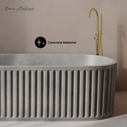 67 inches Delice Freestanding Bathtub Finished in Matte gray