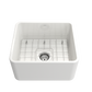 Bocchi CLASSICO  Farmhouse Apron Front Fireclay 20 inch Single Bowl Kitchen Sink