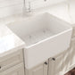 Bocchi CLASSICO Farmhouse Apron Front Fireclay 24 inch Single Bowl Kitchen Sink