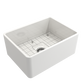 Bocchi CLASSICO Farmhouse Apron Front Fireclay 24 inch Single Bowl Kitchen Sink