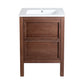 Unassembled Nadar Freestanding Bathroom Vanity 24 inches with white sink top