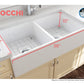 CONTEMPO 36D Farmhouse Apron Front Fireclay 36 inch Double Bowl Kitchen Sink