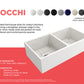 CONTEMPO 36D Farmhouse Apron Front Fireclay 36 inch Double Bowl Kitchen Sink