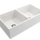 CONTEMPO 36D Farmhouse Apron Front Fireclay 36 inch Double Bowl Kitchen Sink