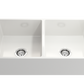 CONTEMPO 36D Farmhouse Apron Front Fireclay 36 inch Double Bowl Kitchen Sink