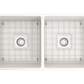 CONTEMPO 36D Farmhouse Apron Front Fireclay 36 inch Double Bowl Kitchen Sink