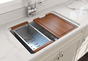 SOTTO Undermount Fireclay 27 inch Single Bowl Kitchen Sink