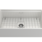 CONTEMPO 33 STEP RIM - Farmhouse Apron Front Fireclay 33" Single Bowl Kitchen Sink with Step Rim