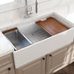 CONTEMPO 36 STEP RIM- Farmhouse Apron Front Fireclay 36" Single Bowl Kitchen Sink with Step Rim
