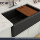 ARONA 33 STEP-RIM Farmhouse Apron Front Reversible Granite 33 inch Single Bowl Kitchen Sink with Step-Rim