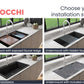 BAVENO LUX 34 inch with Covers Hideaway Undermount/Drop-In Granite 34 inch  with HPL Covers