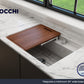 BAVENO 27 with Covers (3-hole faucet setting) Hideaway Undermount/Drop-In Sink 27 inch with Covers