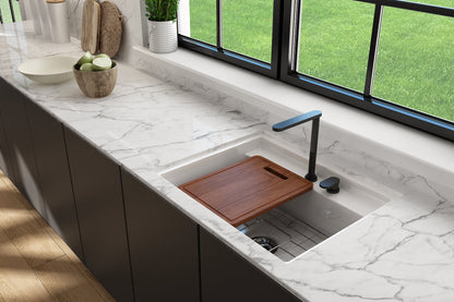 BAVENO 27 with Covers (2-hole faucet setting) - Hideaway Undermount/Drop-In Sink 27 inch with Covers