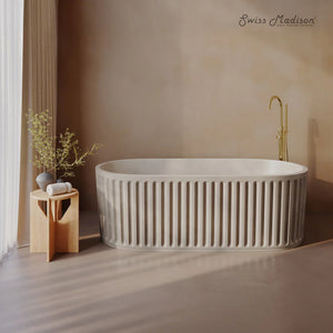 67 inches Delice Freestanding Bathtub Finished in Matte sand