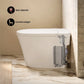 Hugo Integrated Tank Toilet Glossy White - HARDWARE COLOR White (ROUGH IN 12)