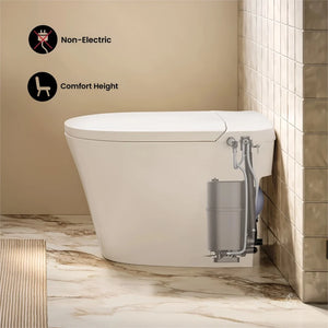 Hugo Integrated Tank Toilet Glossy White - HARDWARE COLOR White (ROUGH IN 12)