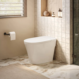 Hugo Integrated Tank Toilet Glossy White - HARDWARE COLOR White (ROUGH IN 12)