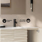 36 inch Cascade Wall-Mount Bathroom Vanity white oak 1 Faucet Hole (white countertop)