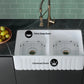 33" Delice Farmhouse Kitchen Sink, Glossy White