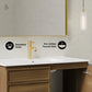 36 inch brown oak Wall-Mount Bathroom Vanity 1 Faucet Hole with White Sink counter top