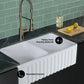 33" Delice Farmhouse Kitchen Sink, Glossy White
