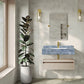 36 inch Avancer Wall-Mount Bathroom Vanity white oak - 1 Faucet Hole (Blue Celeste Sink)