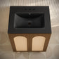 Unassembled Plaisir II Freestanding Bathroom Vanity 24 inches with Black sink top