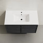 36 inch black oak Wall-Mount Bathroom Vanity 1 Faucet Hole with White Sink counter top (Copy)