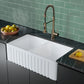 33" Delice Farmhouse Kitchen Sink, Glossy White