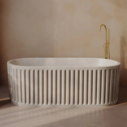 67 inches Delice Freestanding Bathtub Finished in Matte sand