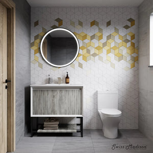 Marseille Freestanding Bathroom Vanity 36 inch with white sink top
