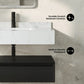 36 inch Avancer Wall-Mount Bathroom Vanity black oak White Marble Sink - 1 Faucet Hole