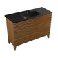 48 inch Cascade Freestanding Bathroom Vanity brown oak - Black countertop