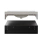 36 inch Avancer Wall-Mount Bathroom Vanity black oak White Marble Sink - 1 Faucet Hole