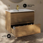 30 inch Liberte Wall-Mount Bathroom Vanity with white sink top - 1 Faucet Hole