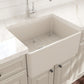 Bocchi CLASSICO Farmhouse Apron Front Fireclay 24 inch Single Bowl Kitchen Sink