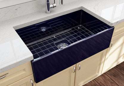 CONTEMPO 33 Farmhouse Apron Front Fireclay 33 inch Single Bowl Kitchen Sink