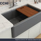 ARONA 33 STEP-RIM Farmhouse Apron Front Reversible Granite 33 inch Single Bowl Kitchen Sink with Step-Rim