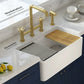 30" Fireclay Farmhouse Workstation Sink & Widespread Bridge Faucet Package