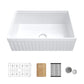 Pillar 30″ Kitchen Farmhouse Fireclay Workstation Sink - K2-SF30PIT
