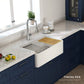 (Kitchen Package) – 30″ Fireclay Farmhouse Workstation Sink Pure Series K2-SF30T + KIBI Aurora Pull-Down Faucet KKF2003 (Brushed Nickel) + Amerock BLACKROCK Cabinet Hardware Pulls (Pack of 30, Golden Champagne)
