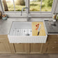 Pillar 33″ Kitchen Farmhouse Fireclay Workstation Sink - K2-SF33PIT