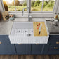 Pillar 33″ Kitchen Farmhouse Fireclay Workstation Sink - K2-SF33PIT