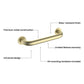 12-Inch Stainless Steel Bathroom Safety Grab Bar brushed gold – KGB1012