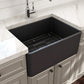 Bocchi CLASSICO Farmhouse Apron Front Fireclay 24 inch Single Bowl Kitchen Sink