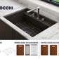 BAVENO 27 with Covers (3-hole faucet setting) Hideaway Undermount/Drop-In Sink 27 inch with Covers