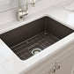 SOTTO Undermount Fireclay 27 inch Single Bowl Kitchen Sink